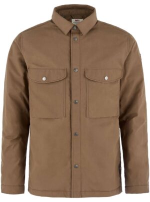 Fjällräven Ãvik Down Shirt Jacket Herre S Wood Brown Dunjakker
